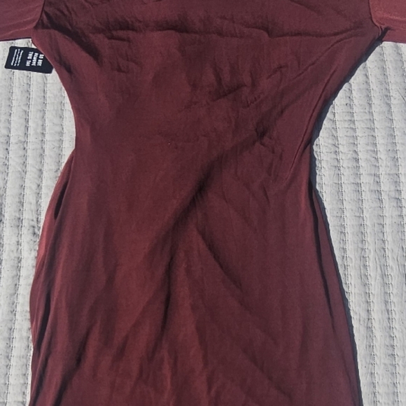 Express Red Ruched Bodycon Dress - Picture 5 of 6